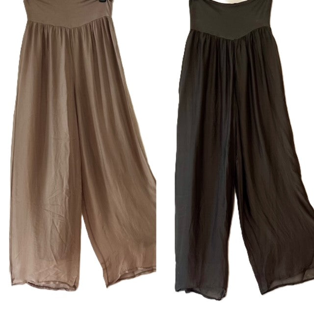Italian Silk Yoga Pants (3 colors)