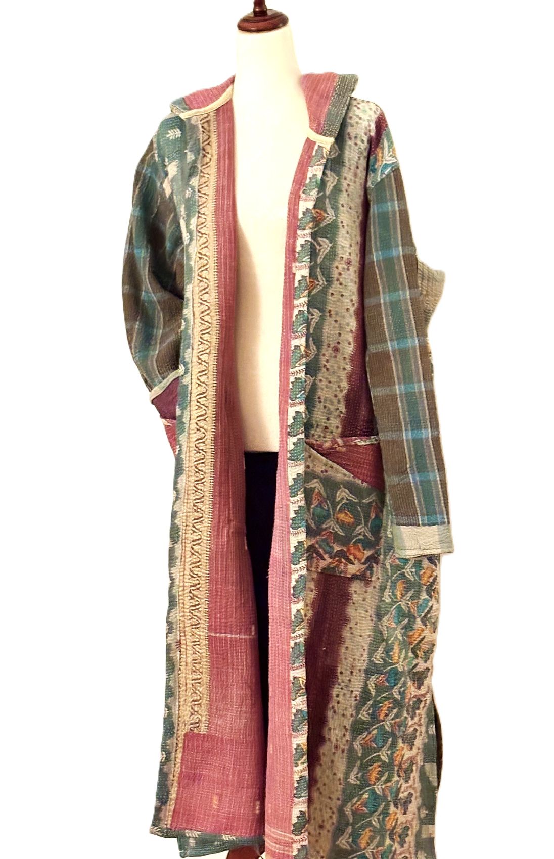Kantha Bae's NEW Koverlet Rising Sun Coat. It's A Beauty (Plaid Green)