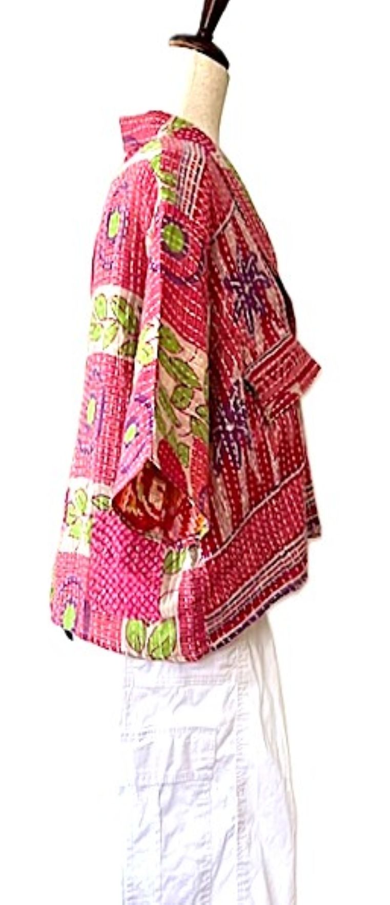 Kantha Bae Clarity Crop Tops Are Fully Reversible "Camp" Shirts (Watermelon)