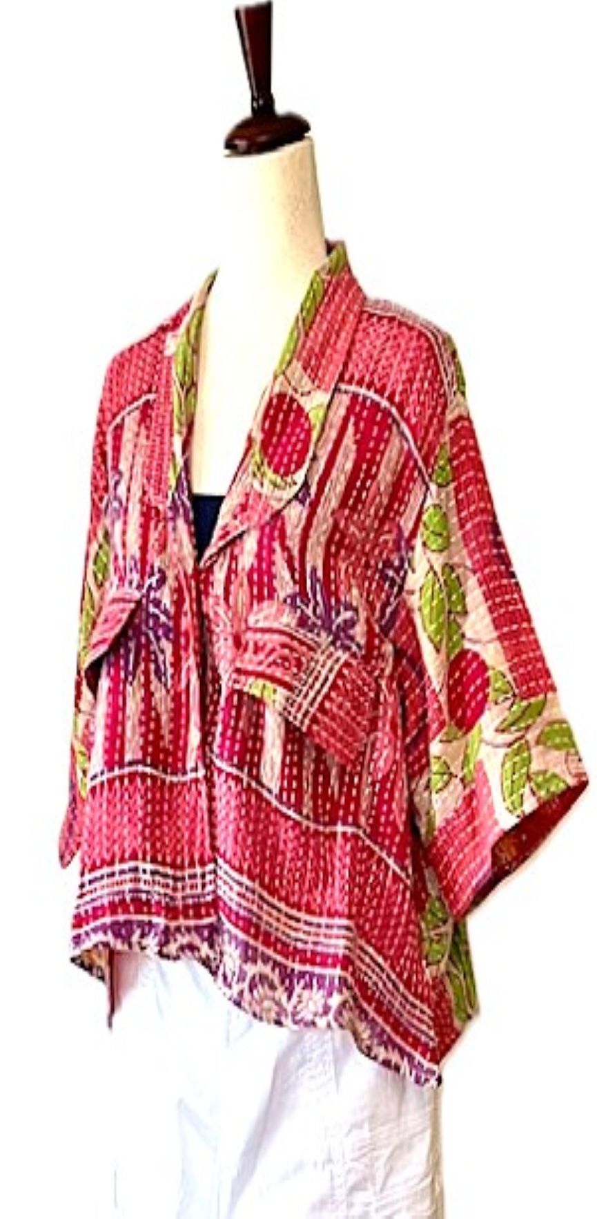 Kantha Bae Clarity Crop Tops Are Fully Reversible "Camp" Shirts (Watermelon)