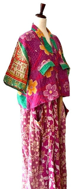 Kantha Bae Clarity Crop Tops Are The "Camp" Shirts Of The Season.(Purple Green)