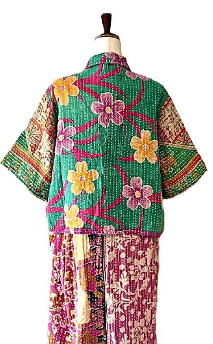Kantha Bae Clarity Crop Tops Are Fully Reversible "Camp" Shirts (Fuschia)