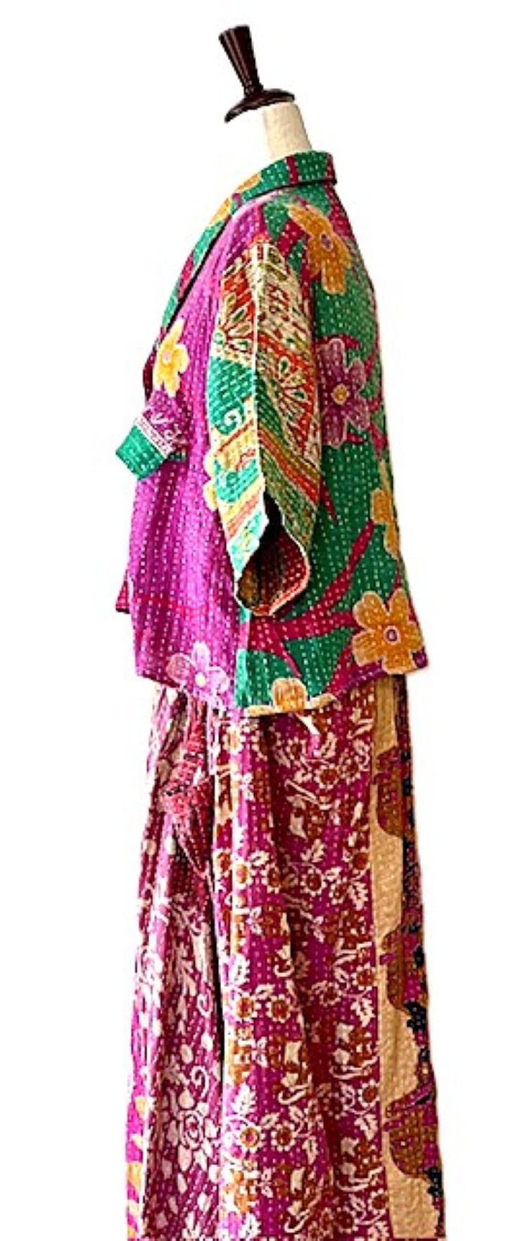 Kantha Bae Clarity Crop Tops Are The "Camp" Shirts Of The Season.(Purple Green)