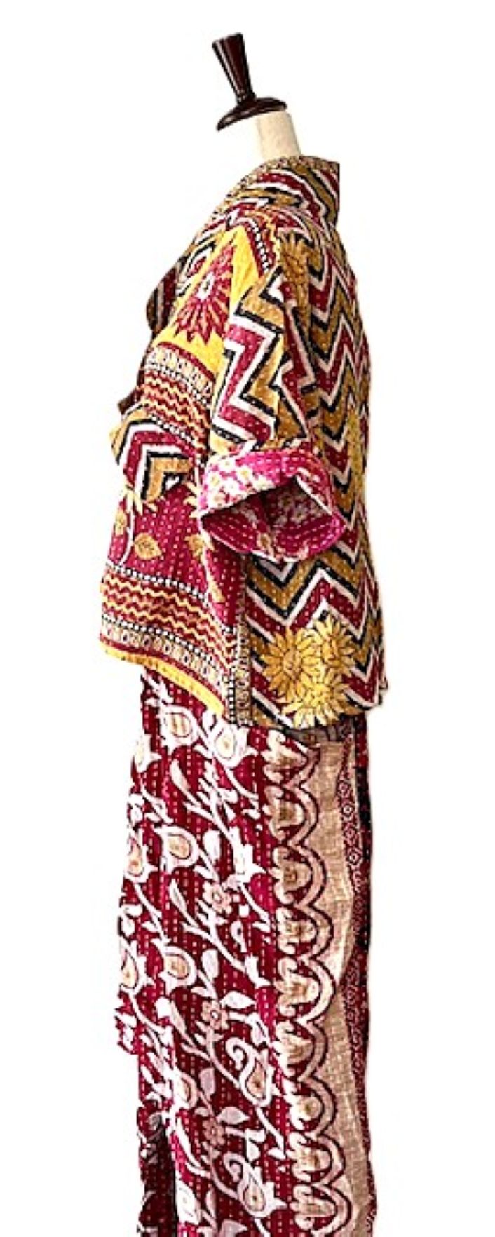 Kantha Bae Clarity Crop Tops Are Fully Reversible "Camp" Shirts (Wine Bronze)