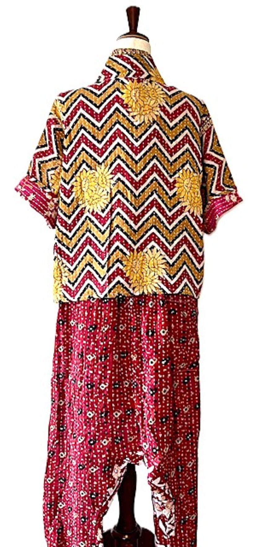 Kantha Bae Clarity Crop Tops Are Fully Reversible "Camp" Shirts (Wine Bronze)
