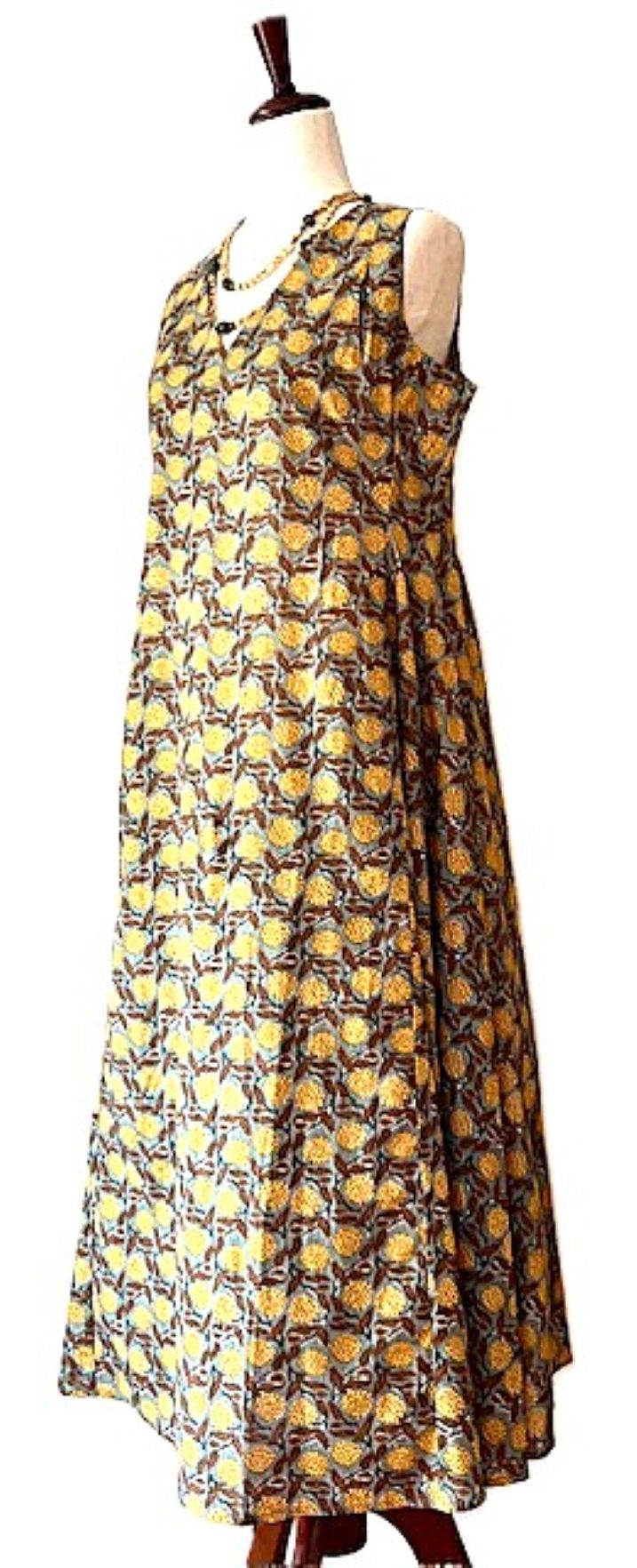 Midi Length Sleevless Sun Dress Is Stylish And Chic. (Earth Tones)