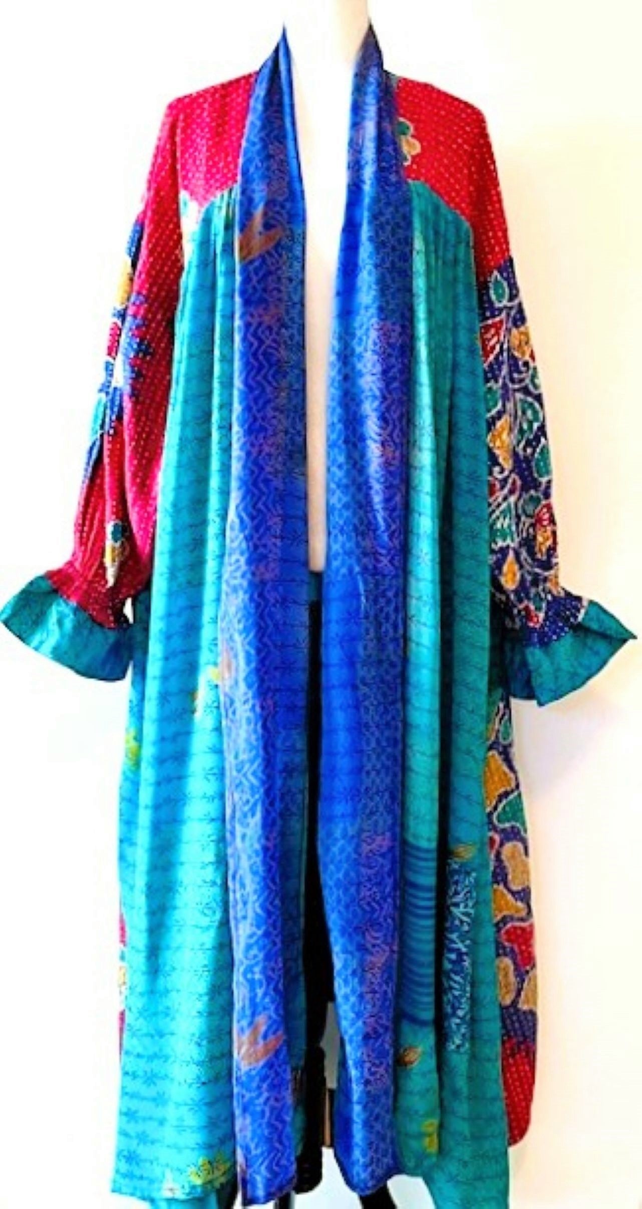 Kantha Bae Statement Maker, Utopia Duster, Mixed Print (Color Block)