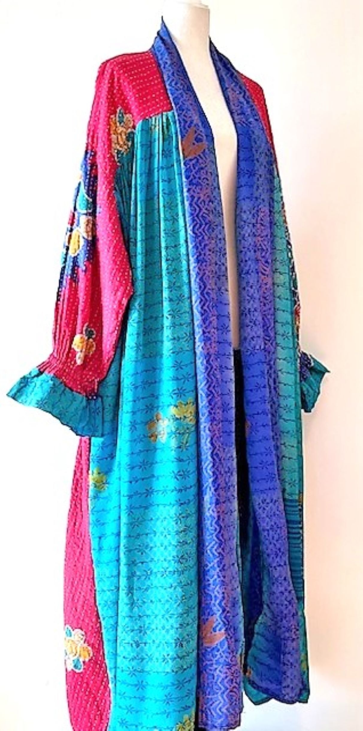 Kantha Bae Statement Maker, Utopia Duster, Mixed Print (Color Block)
