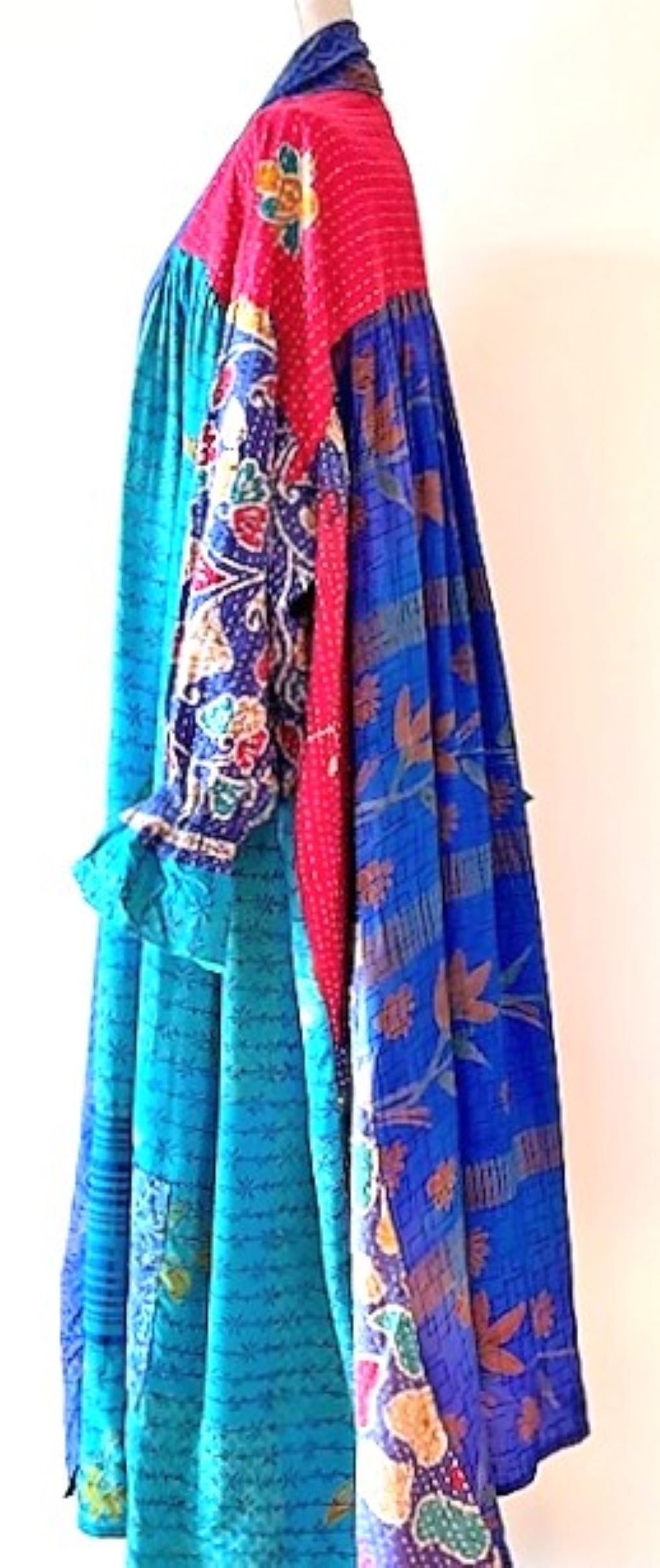 Kantha Bae Statement Maker, Utopia Duster, Mixed Print (Color Block)