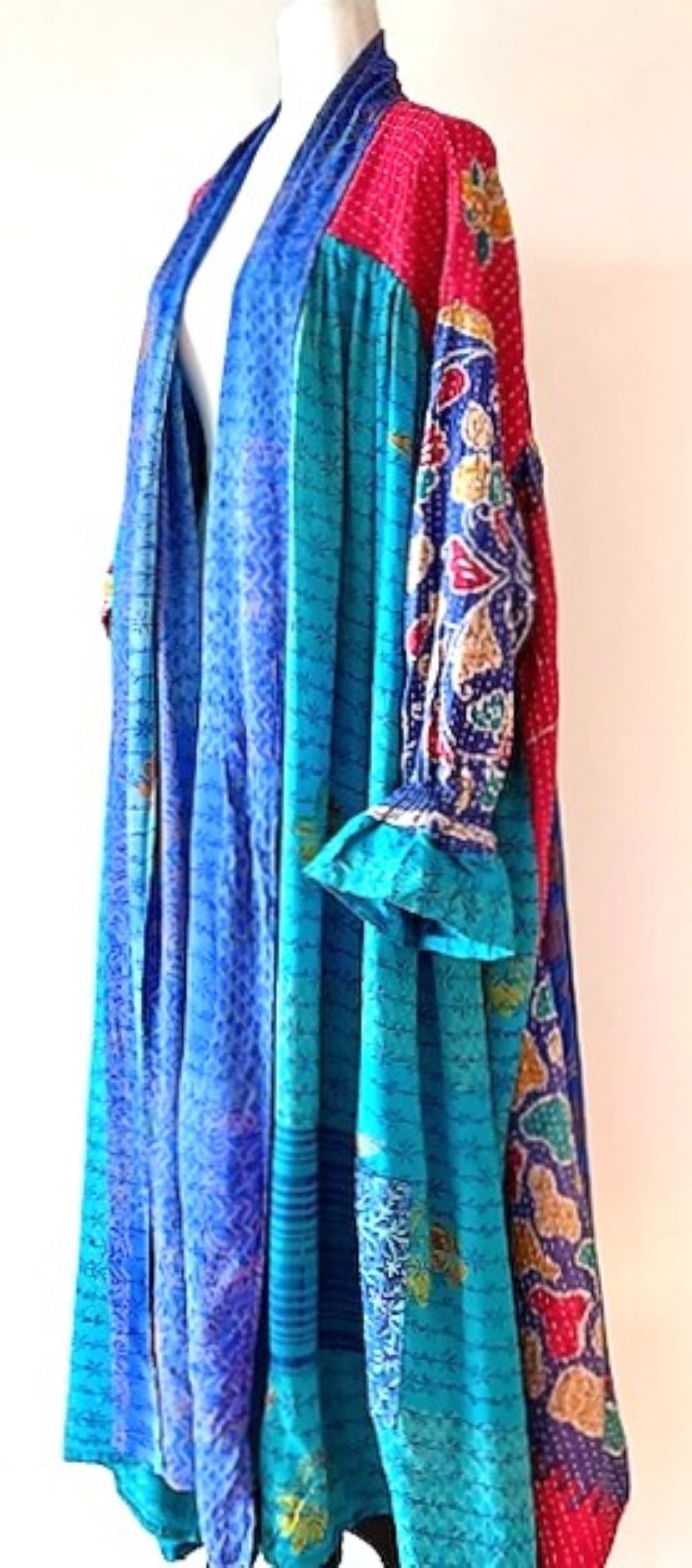 Kantha Bae Statement Maker, Utopia Duster, Mixed Print (Color Block)