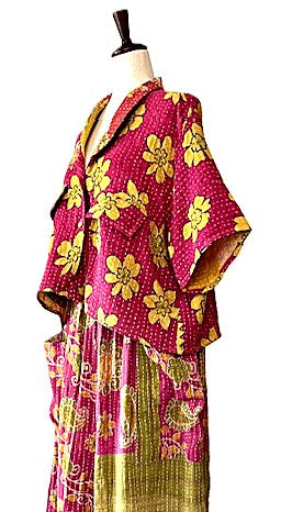 Kantha Bae Clarity Crop Tops Are Fully Reversible "Camp" Shirts (Yellow Daisy)