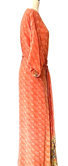 Kantha Bae New Alchemy Crepe Silk Kimono Offers Two Clever Styling Options. (Orange)