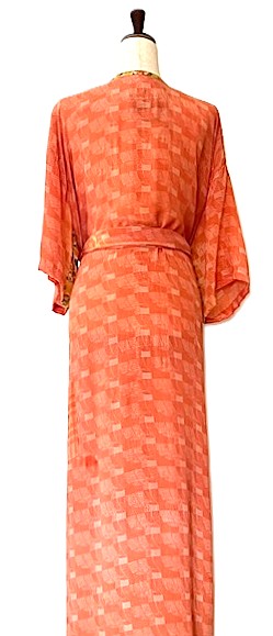 Kantha Bae New Alchemy Crepe Silk Kimono Offers Two Clever Styling Options. (Orange)