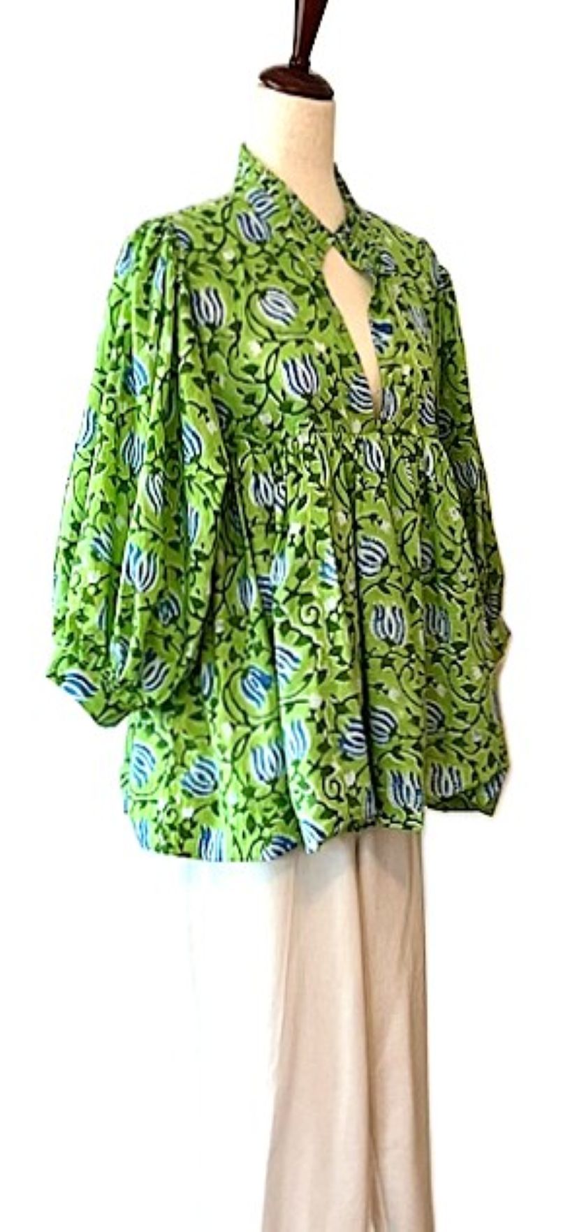 Smart Block Printed Cotton Top, Flattering And Cool (2 Print Options)