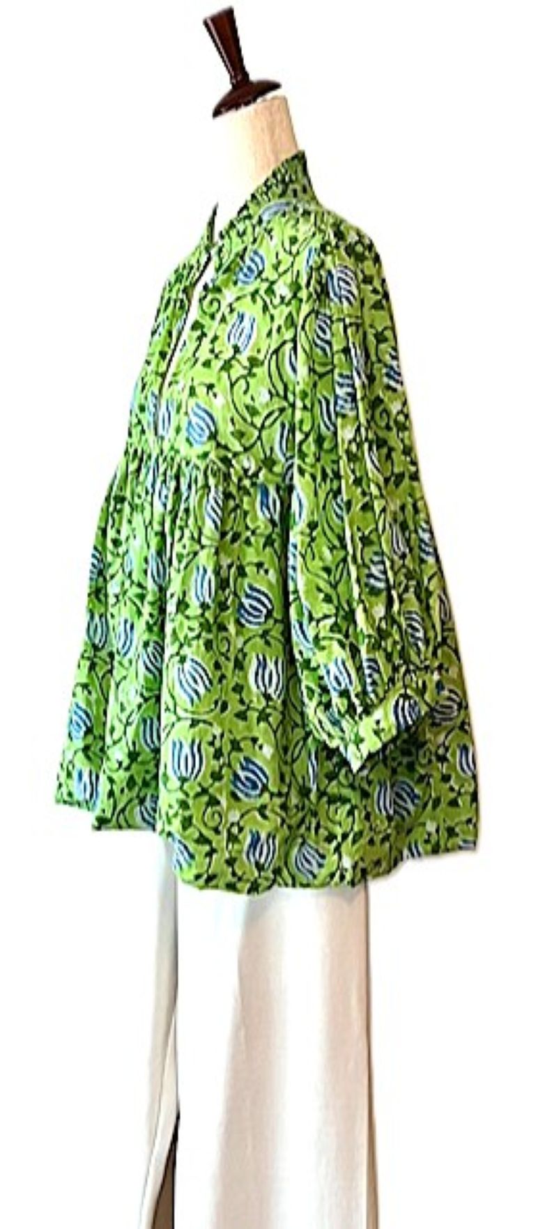 Smart Block Printed Cotton Top, Flattering And Cool (2 Print Options)