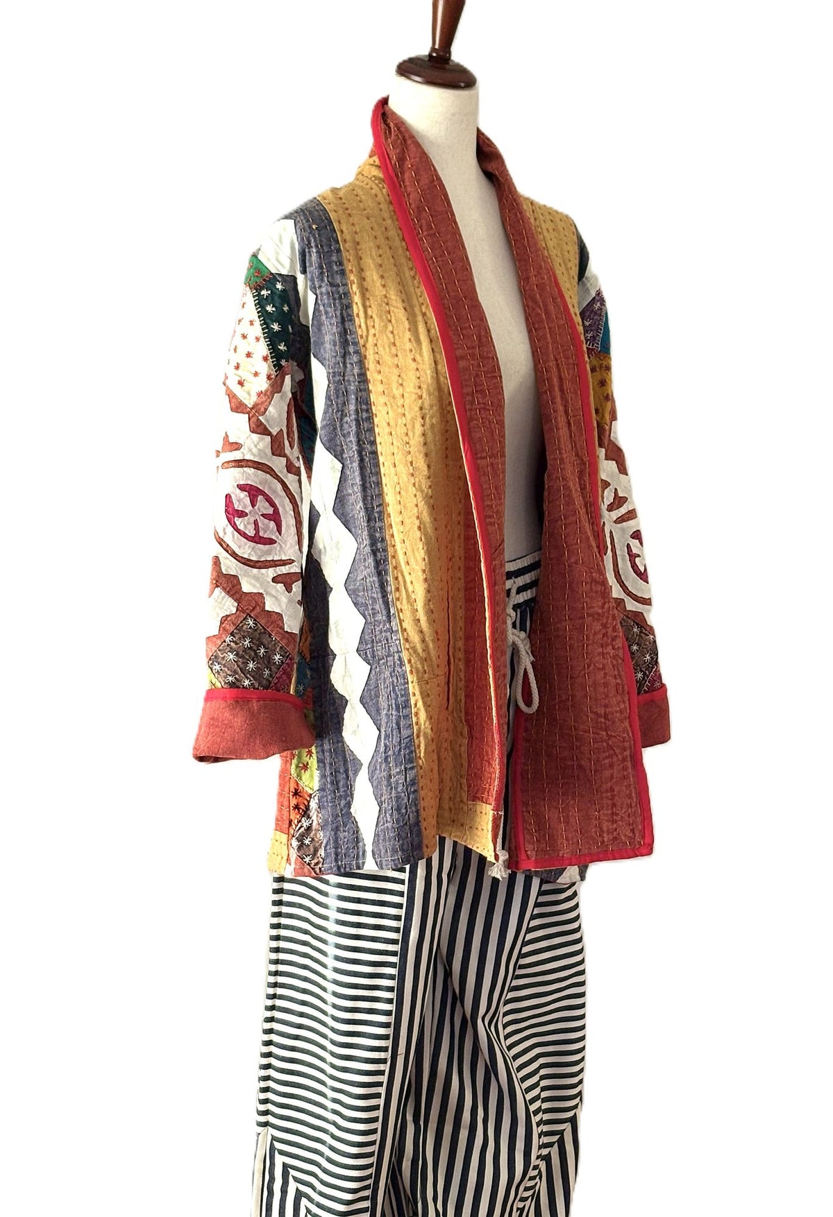 Short Designer Cutwork Blazer. Colorful