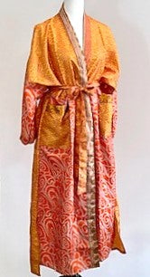 Luxury Print Silk Kimono Raises the Temperature