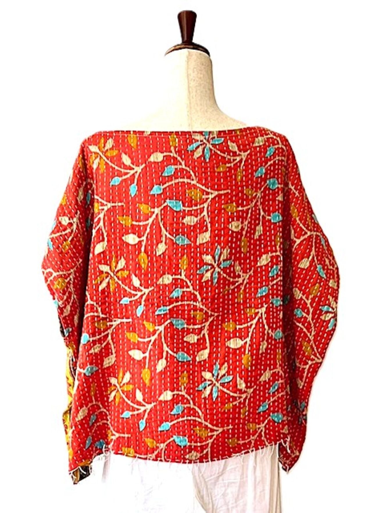Kantha Bae OG Crop Top Offers Limitless Options. Fully Reversible 4 Ways.(Orange)