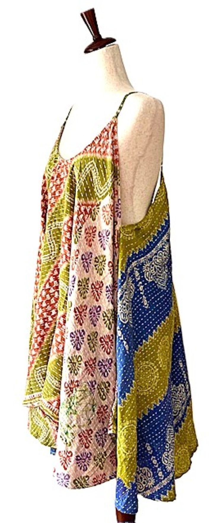 Kantha Bae Moonchild Mini Sundress Is A Fashion Win! (Olive Blue)