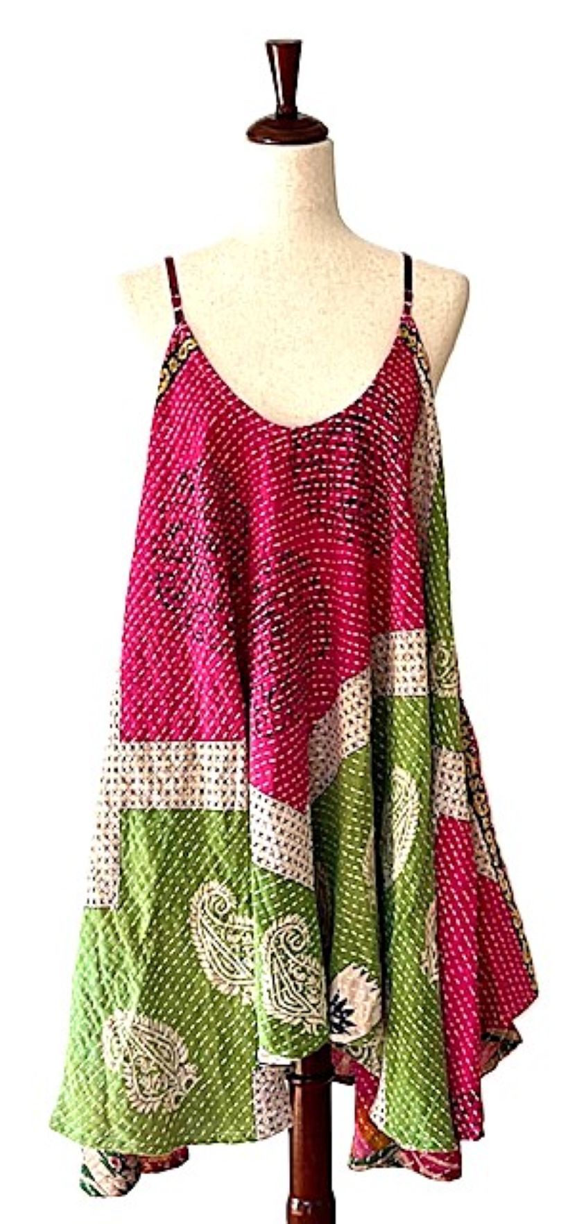 Kantha Bae Moonchild Mini Sundress Is A Fashion Win! (Purple Olive)