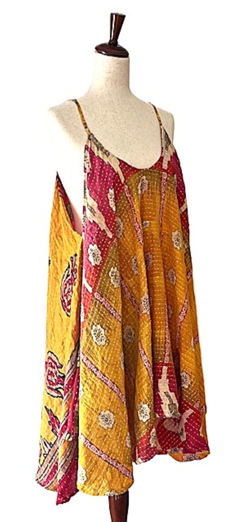 Kantha Bae Moonchild Mini Sundress Is A Fashion Win! (Mustard Red)
