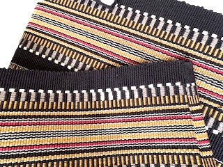 Table Linens, Artisan Multicolored Hand Woven Placemats. (Set of 4) Matching Napkins. (Copy)