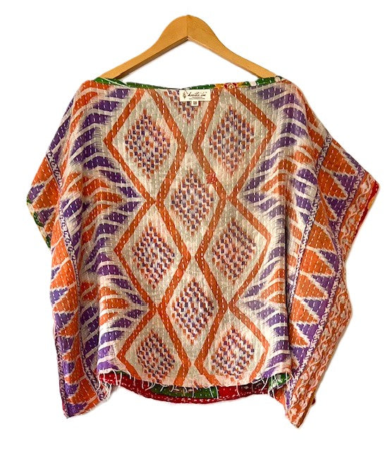 Kantha Bae OG Crop Top Offers Limitless Options. Fully Reversible 4 Ways. (Red)