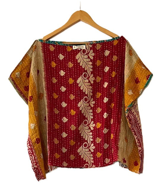 Kantha Bae OG Crop Top Offers Limitless Options. Fully Reversible 4 Ways.(Teal)