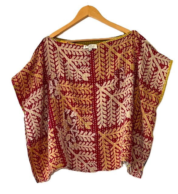 Kantha Bae OG Crop Top Offers Limitless Options. Fully Reversible 4 Ways.(Green)