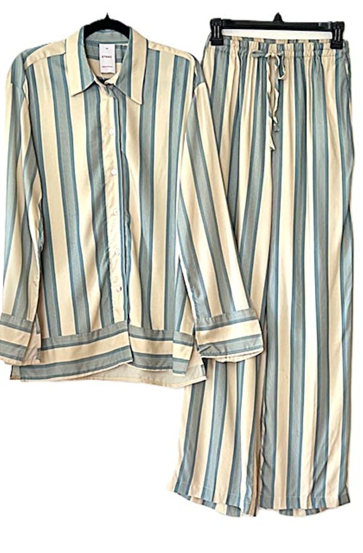 Sophisticated Contemporary Pantsuit. Dreamy Baby Blue Color.