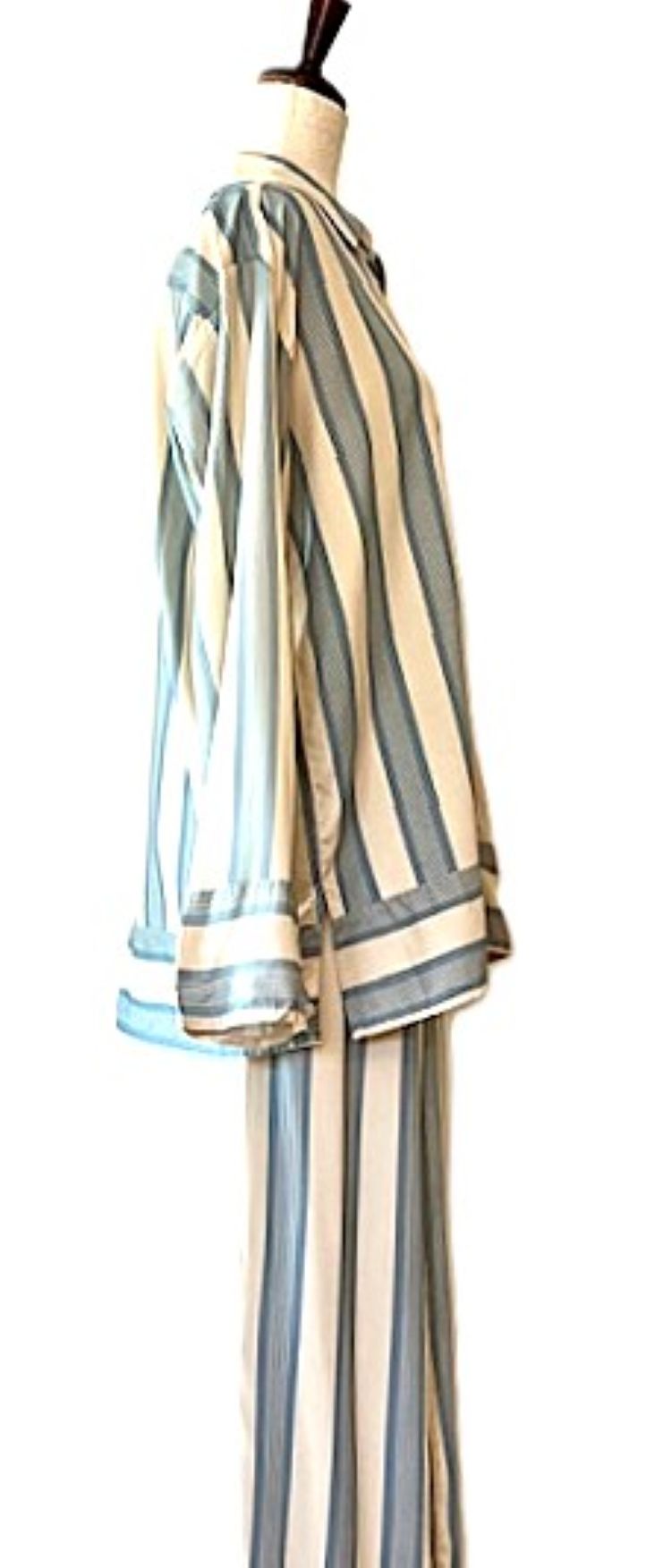 Sophisticated Contemporary Pantsuit. Dreamy Baby Blue Color.