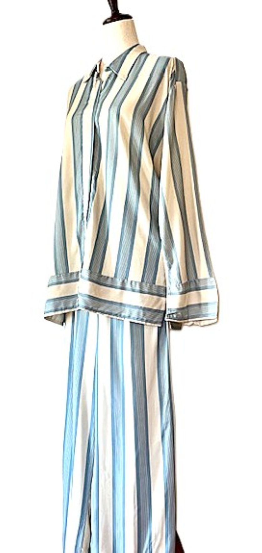 Sophisticated Contemporary Pantsuit. Dreamy Baby Blue Color.