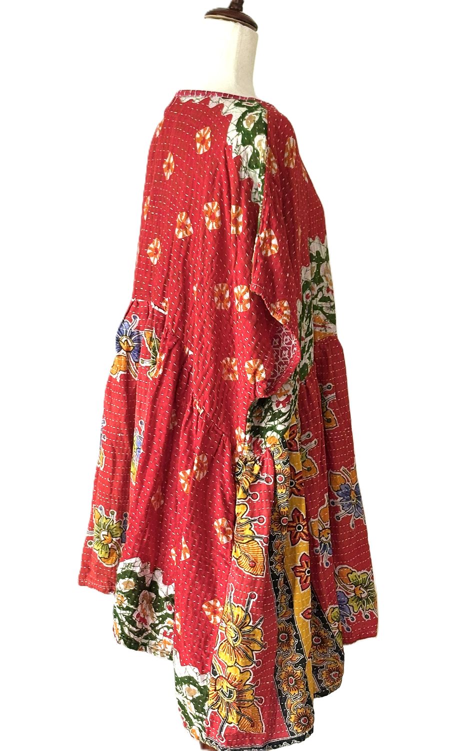 Kantha Bae Daydreamer Mini Dress. Comfortable, Soft, and Very Chic (Red)