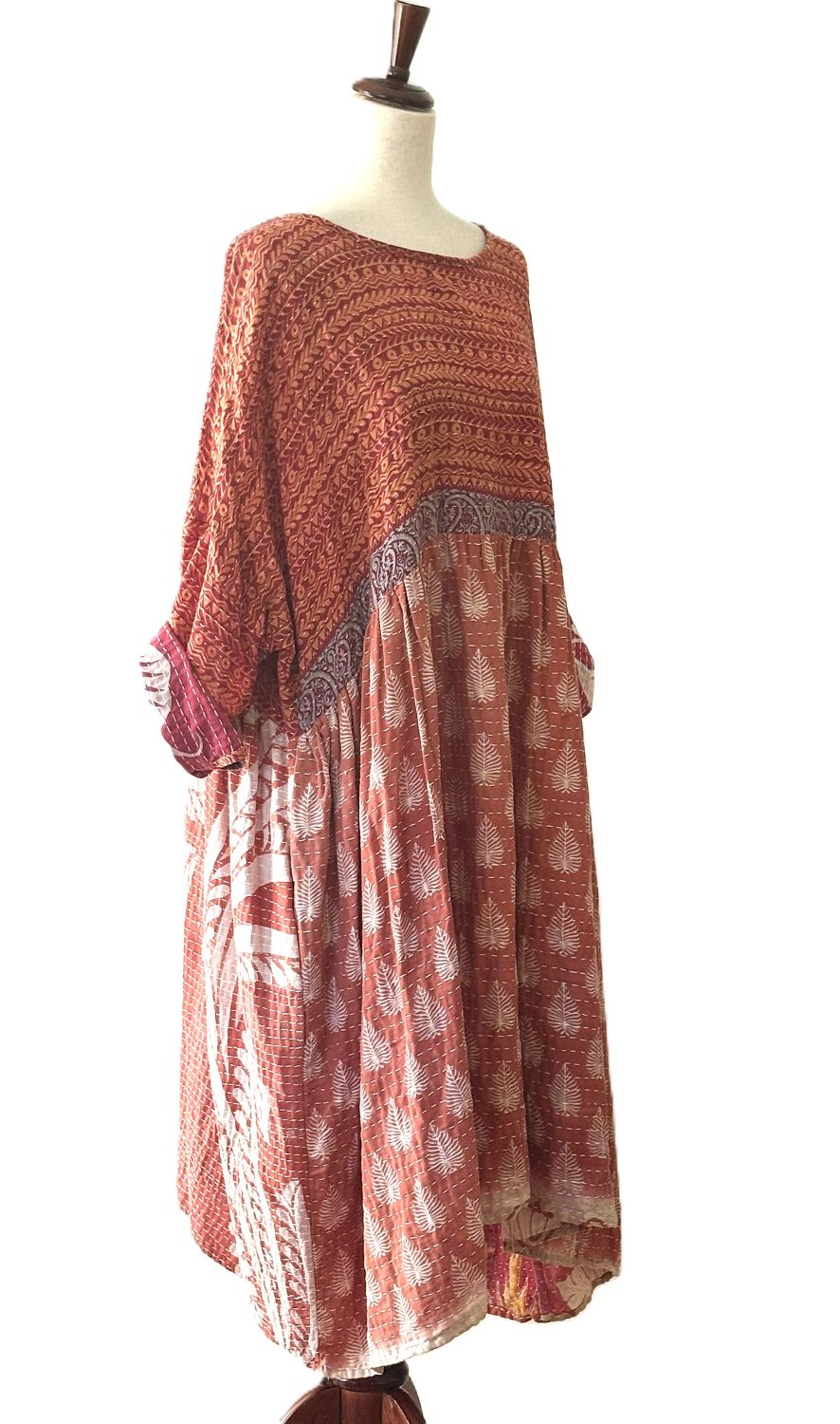 Kantha Bae Daydreamer Midi Dress. Comfortable, Soft, and Very Chic (Clay)