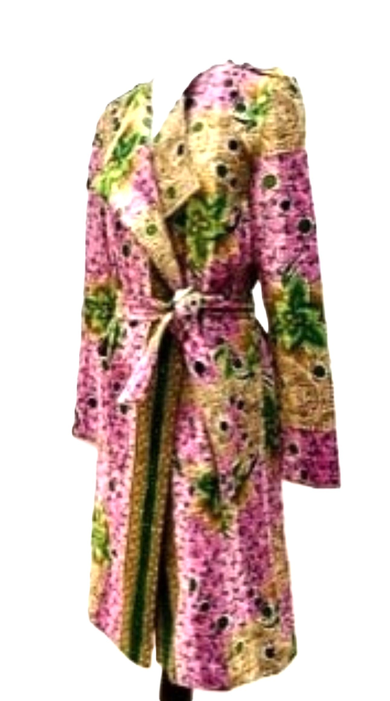 Specialty Collection: Hand Crafted Artisan Jacket In Vintage Cotton. Reversible. Purple