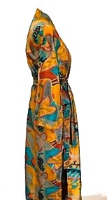 Luxury Silk Kimono Duster: Dramatic Print
