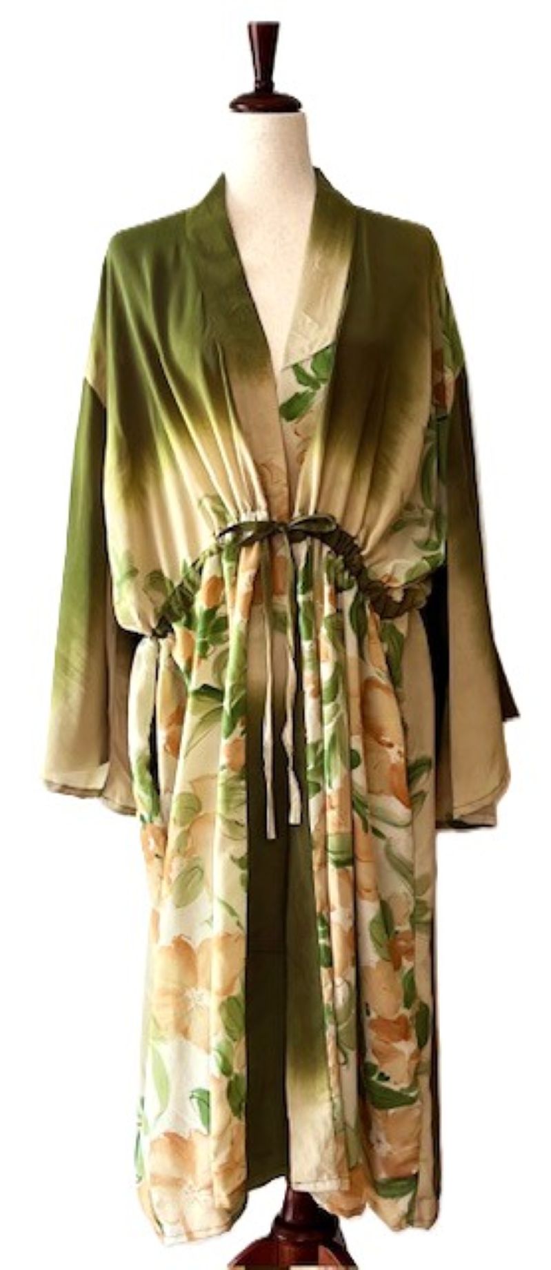 Kantha Bae Silk Dreamweaver Kimono Is A Statement Piece. (New Color Olive)
