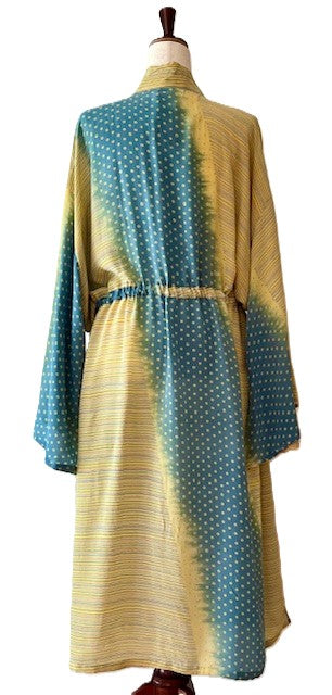 Kantha Bae Silk Dreamweaver Kimono Is A Statement Piece. (New Light Yellow)