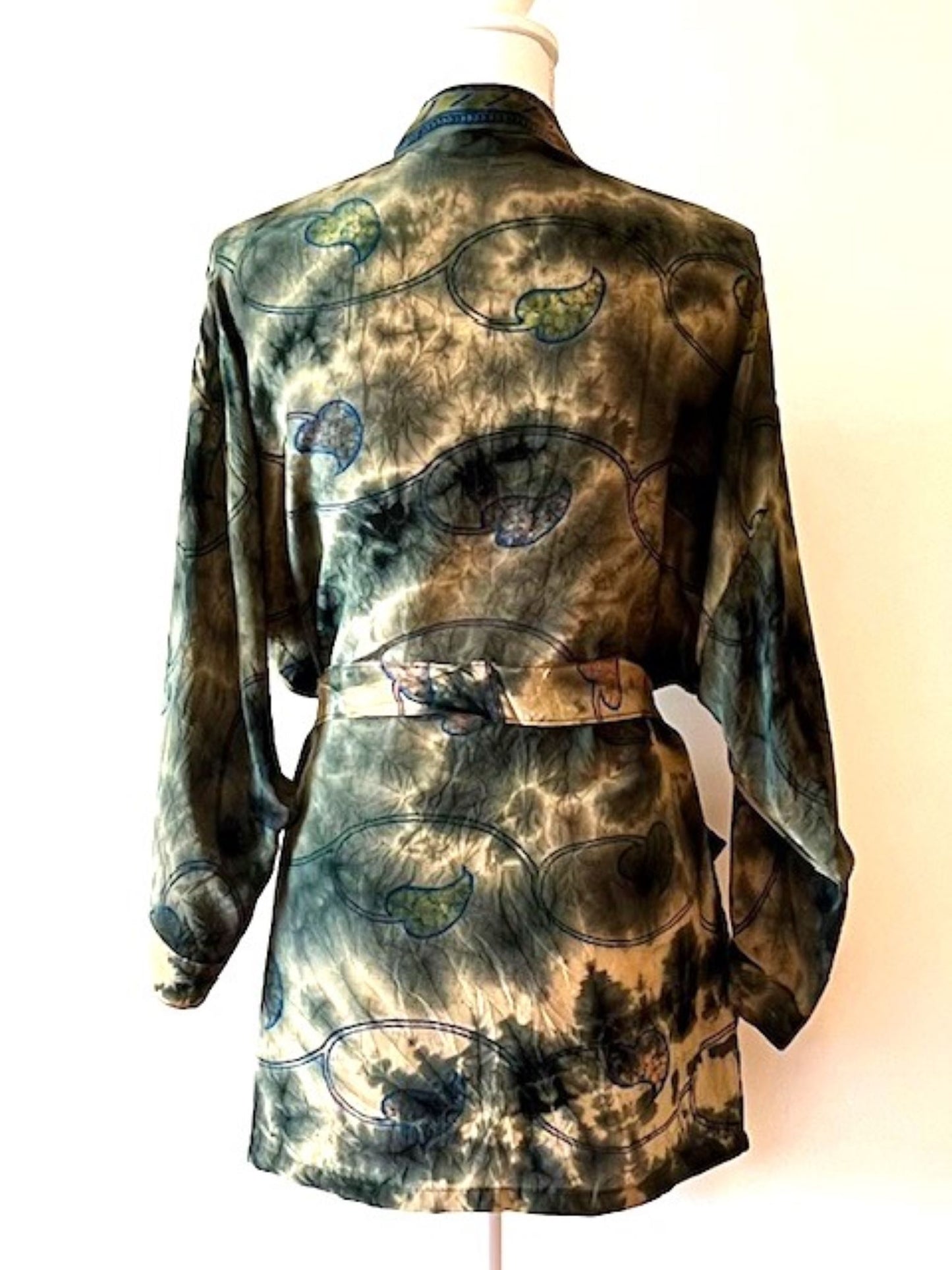 The Accessory In Demand, A Short Silk Kimono Jacket. A Beauty In Bronze