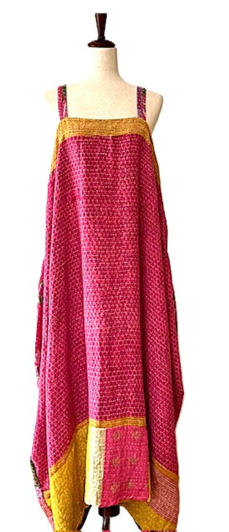 Kantha Gonna Shine Maxi Sundress (Fuschia)