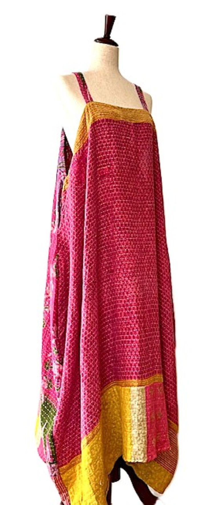Kantha Gonna Shine Maxi Sundress (Fuschia)