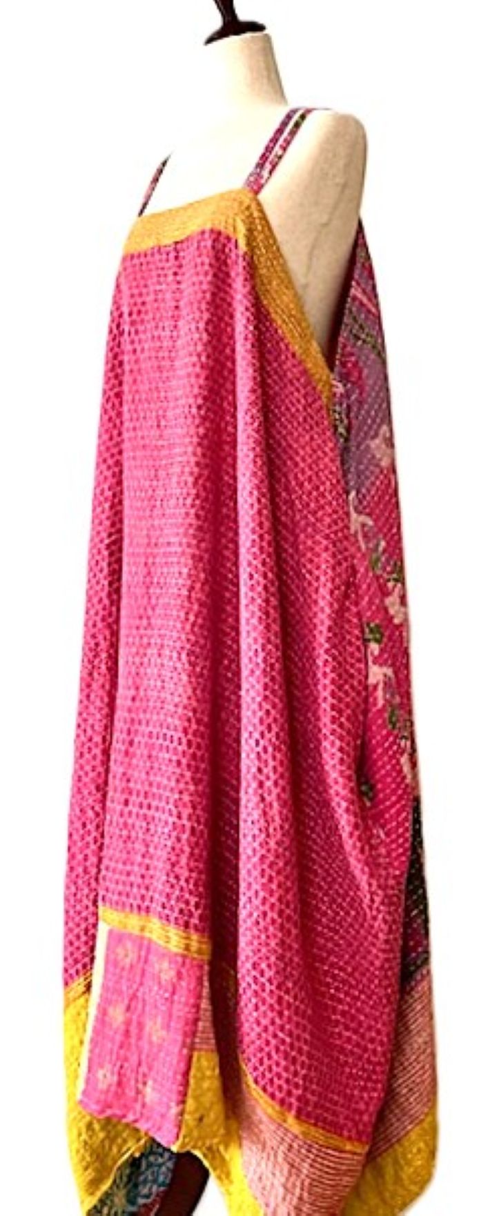 Kantha Gonna Shine Maxi Sundress (Fuschia)