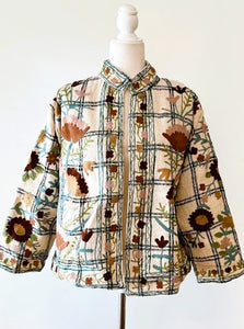 Short Box Cut Suzani Hand Embroidered Jacket Encompasses All Seasons