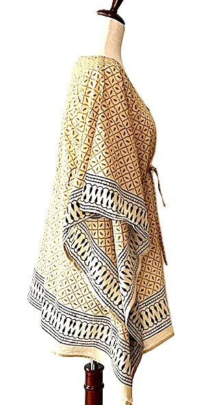 Classic Short Handmade Caftan. Lounging, Beach or Pool Perfect. (bronze)