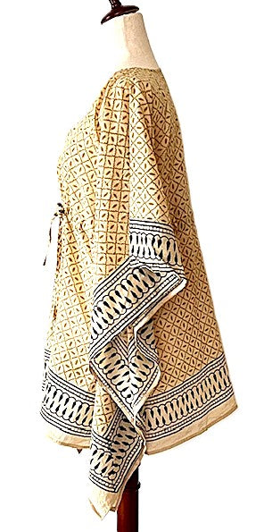 Classic Short Handmade Caftan. Lounging, Beach or Pool Perfect. (bronze)