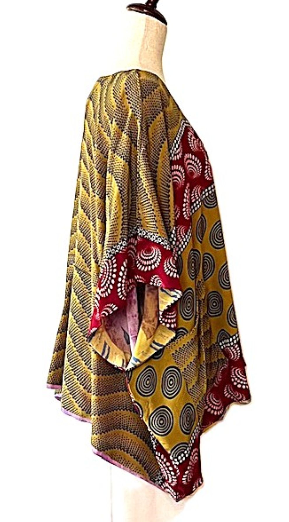 Kantha Bae Duality Shortie Muu. Fully Reversible. Your "Go-To" Top (Red Gold)