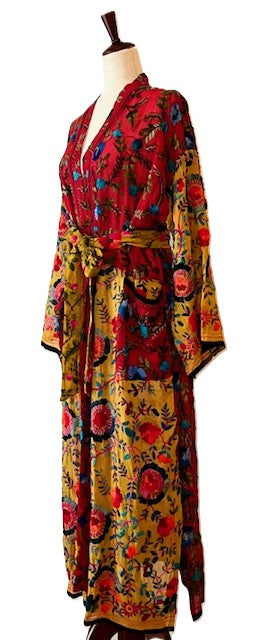 Beautiful Embroidered Kimono Handmade Is Resort Ready.