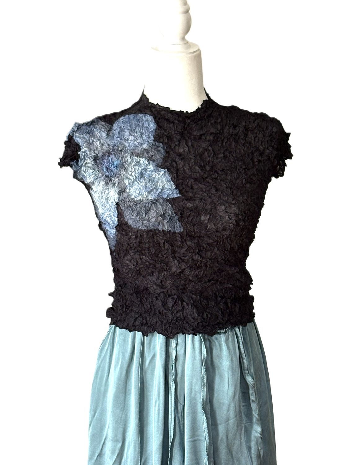 Floral Textured Pleated Top. A Statement Piece.