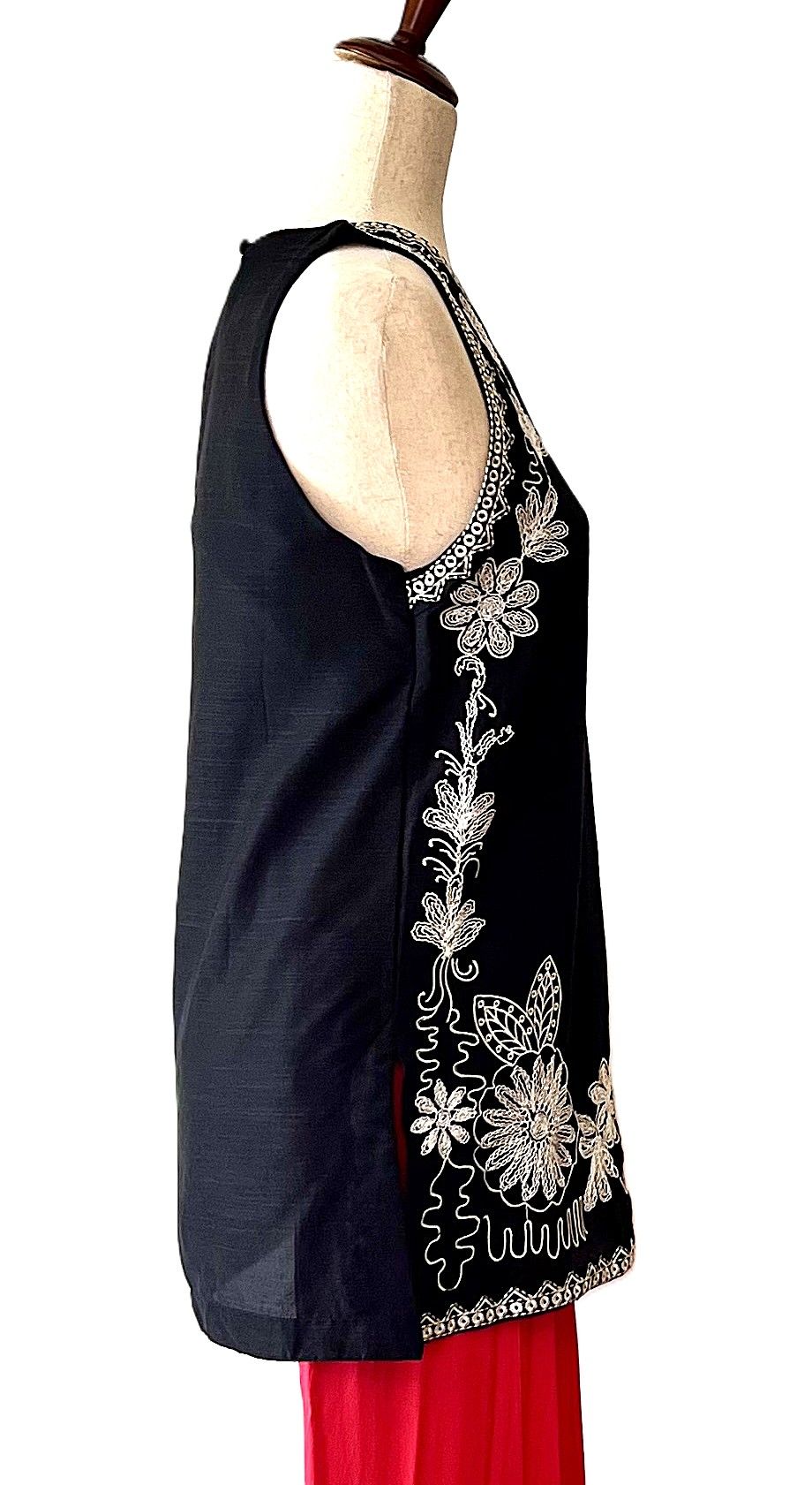 Designer Embroidered Top Will Steal The Show. (Black)