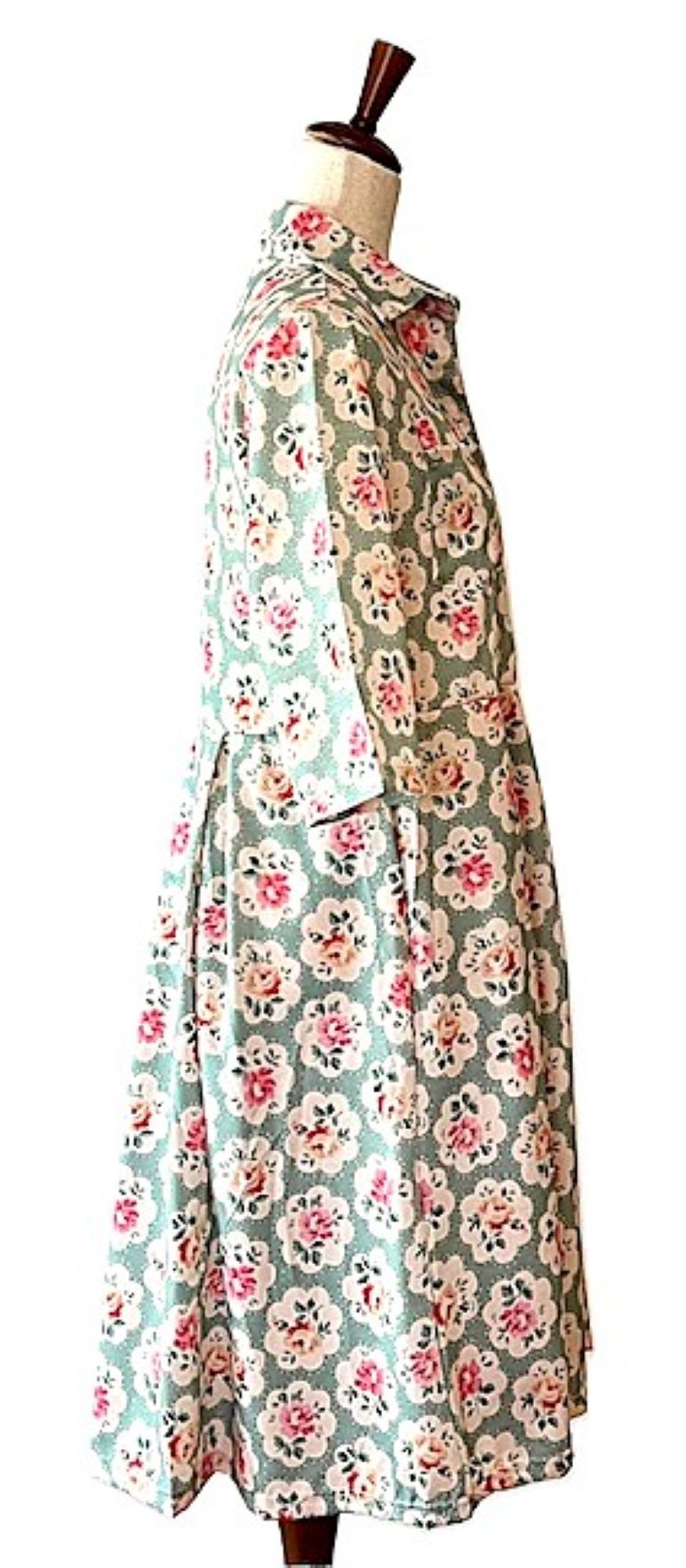 Classic Shirtdress Is An Easy Answer To The Daily Dilemna. (Mint Floral)
